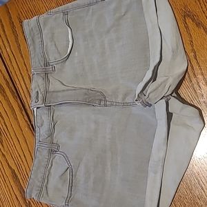 Grey high waisted midi shorts, never worn